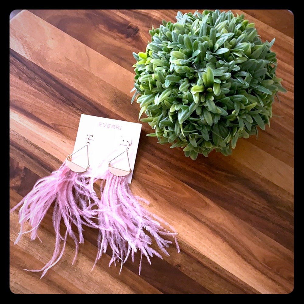 Everri Pink Feather Earrings